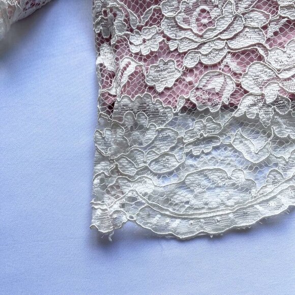 NWT RACHEL PARCELL WHITE LACE SHORT SLEEVE SHEATH MIDI COCKTAIL DRESS - S - Picture 13 of 14